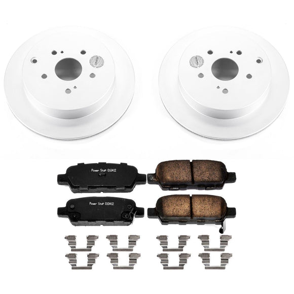PowerStop Genuine Geomet Coated Rotor and Low-Dust Ceramic Brake Pad Kit