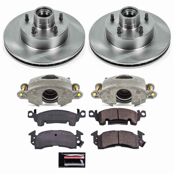 PowerStop OE Stock Replacement Low-Dust Ceramic Brake Pad, Rotor and Caliper Kit