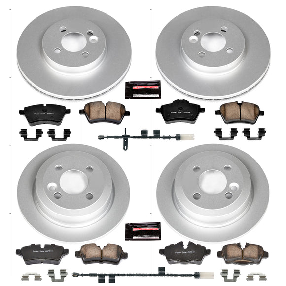 PowerStop Genuine Geomet Coated Rotor and Carbon-Fiber Ceramic Brake Pad Kit