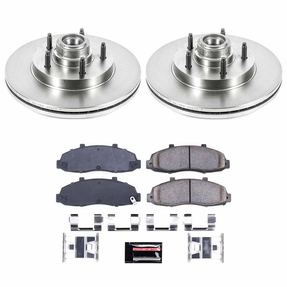 PowerStop OE Stock Replacement Low-Dust Ceramic Brake Pad and Rotor Kit