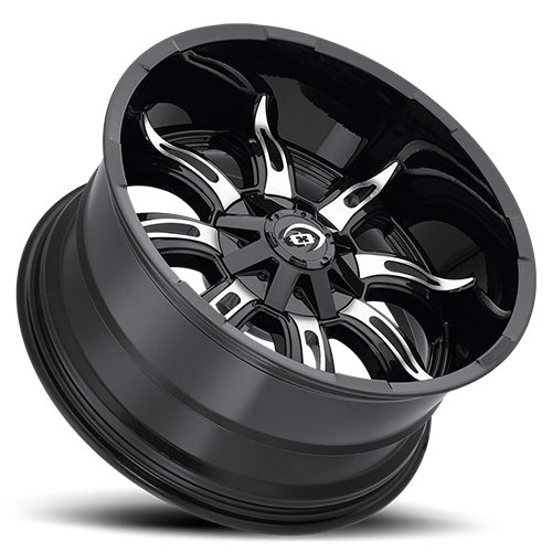 18x9 Vision 423 Manic Black Machined Face 8x165.1 8x6.5 ET-12 Wheel Rim
