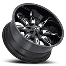18x9 Vision 423 Manic Black Machined Face 8x165.1 8x6.5 ET-12 Wheel Rim