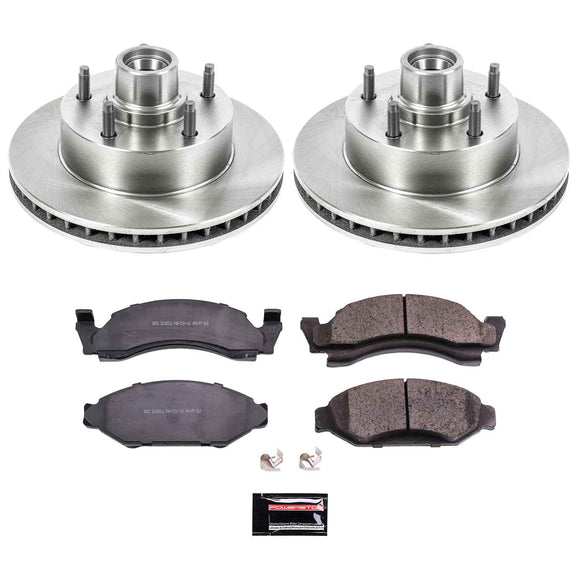 PowerStop OE Stock Replacement Low-Dust Ceramic Brake Pad and Rotor Kit