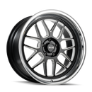 18x8 Ridler 611 Gloss Black Milled Diamond Cut Lip 5x114.3 ET0 CB83.82 Wheel
