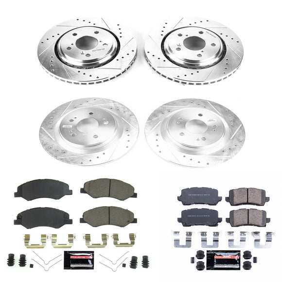 PowerStop Z23 Daily Driver Carbon-Fiber Ceramic Brake Pad and Drilled & Slotted