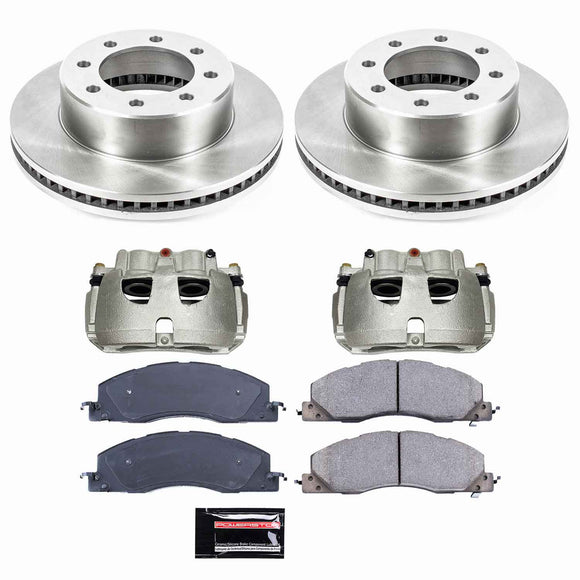 PowerStop OE Stock Replacement Low-Dust Ceramic Brake Pad, Rotor and Caliper Kit
