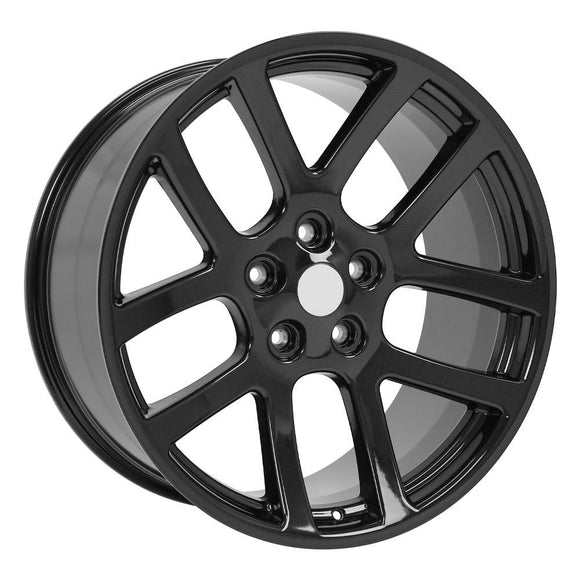 22" Replica Wheel DG51 Fits Dodge RAM Rim 22x10 Black Wheel