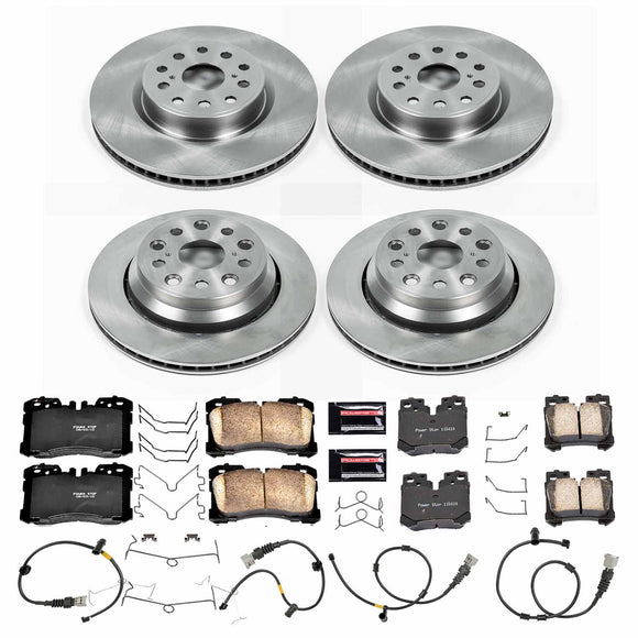 PowerStop OE Stock Replacement Low-Dust Ceramic Brake Pad and Rotor Kit