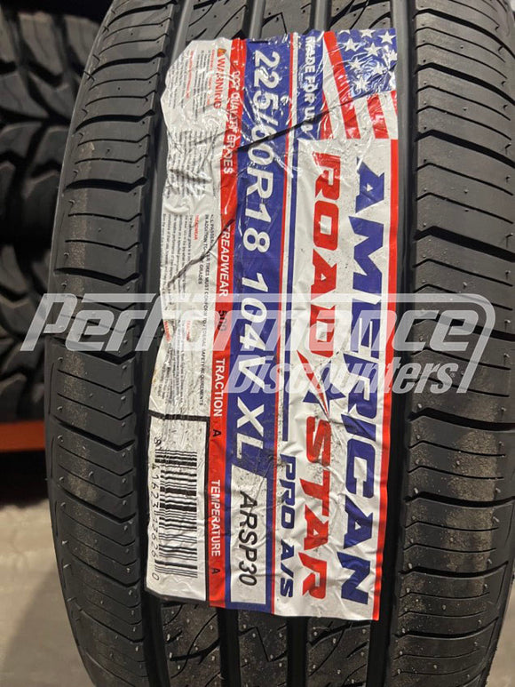 225/60R18 American Roadstar Pro A/S 104V BSW SL 225 60 18 2256018