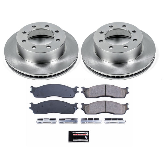 PowerStop OE Stock Replacement Low-Dust Ceramic Brake Pad and Rotor Kit