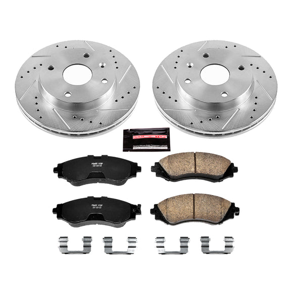 PowerStop Z23 Daily Driver Carbon-Fiber Ceramic Brake Pad and Drilled & Slotted