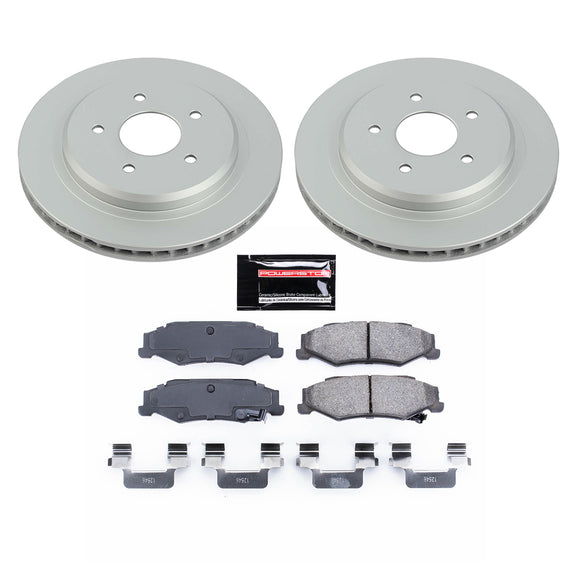 PowerStop Genuine Geomet Coated Rotor and Low-Dust Ceramic Brake Pad Kit