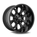 22x10 Hardrock Devastator Gloss Black 5x127/139.7 ET-25 wheel/rim