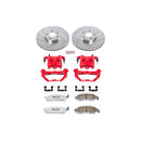 PowerStop Z26 Street Performance Ceramic Brake Pad, Drilled Slotted Rotor, and C