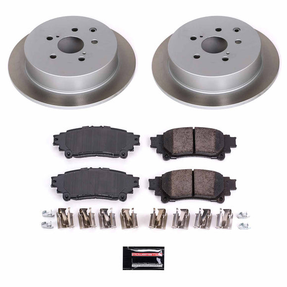 PowerStop Semi-Coated Rotor and Low-Dust Ceramic Brake Pad Kit