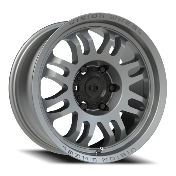 17x8.5 Vision 409 Inferno Satin Grey 6x139.7 6x5.5 ET0 Wheel Rim