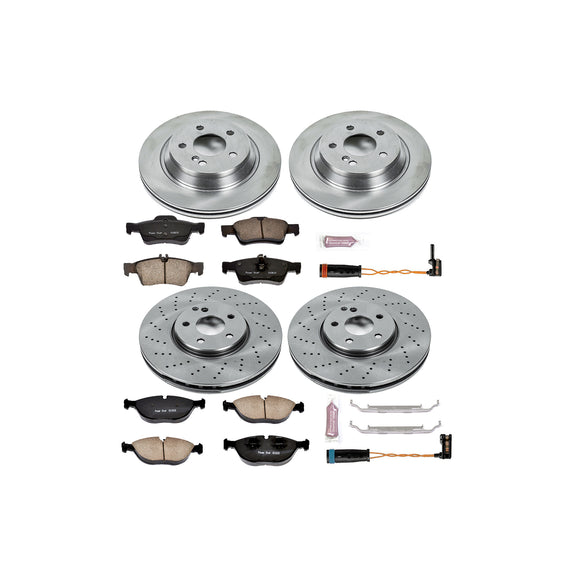 PowerStop OE Stock Replacement Low-Dust Ceramic Brake Pad and Rotor Kit
