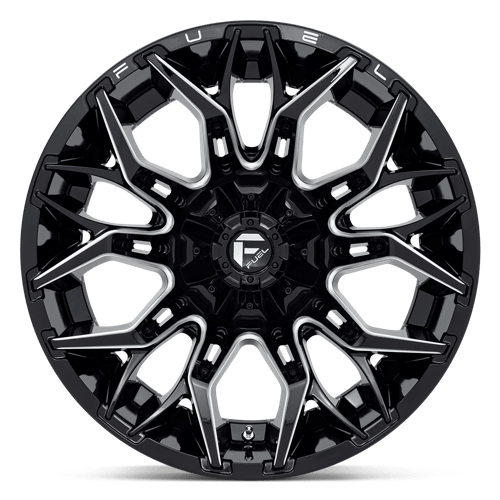 22x12 Fuel Off-Road D769 Twitch Gloss Black Milled 8x170 ET-44 CB125.1 Wheel Rim