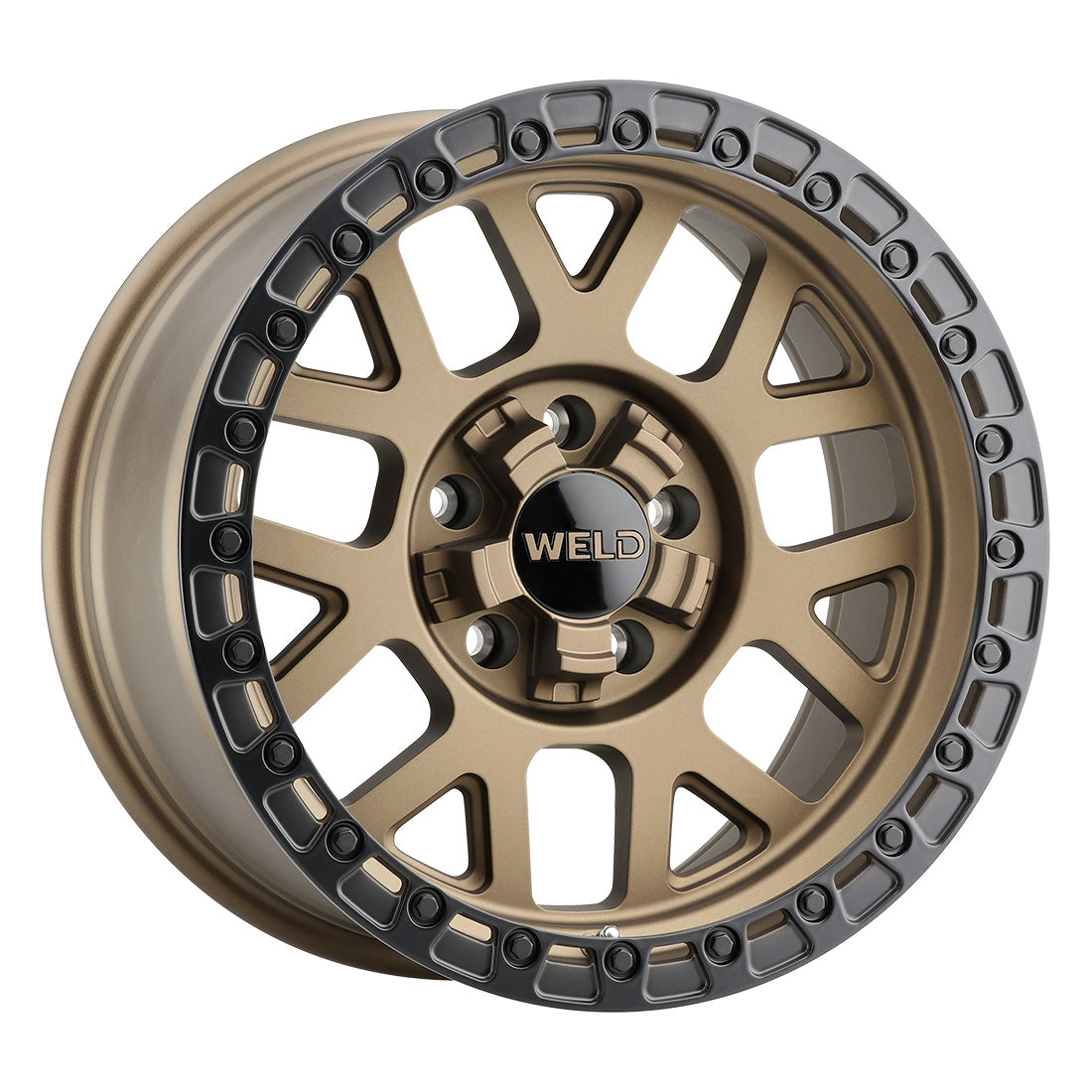 17x8.5 WELD Off-Road Cinch Bronze / Black 5x100 5x114.3 5x4.5 ET38 Wheel