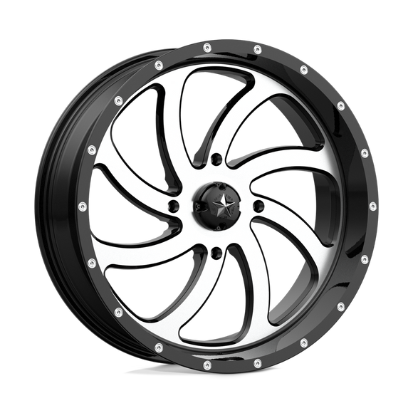 20X7 MSA Offroad Wheels Switch Machined Gloss Black Wheel/Rim 4x137 ET0