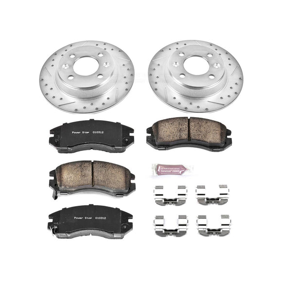 PowerStop Z23 Daily Driver Carbon-Fiber Ceramic Brake Pad and Drilled & Slotted