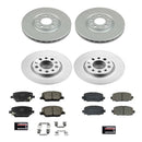 PowerStop Genuine Geomet Coated Rotor and Low-Dust Ceramic Brake Pad Kit