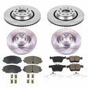 PowerStop OE Stock Replacement Low-Dust Ceramic Brake Pad and Rotor Kit