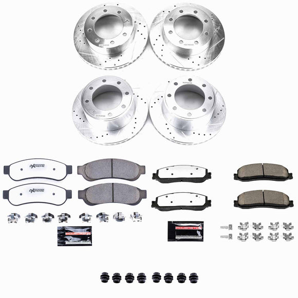 PowerStop Z36 Carbon-Fiber Ceramic Brake Pad with Drilled and Slotted Rotor Kit