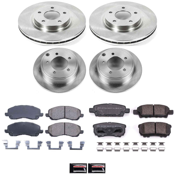 PowerStop OE Stock Replacement Low-Dust Ceramic Brake Pad and Rotor Kit