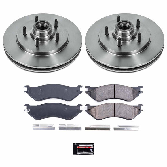 PowerStop OE Stock Replacement Low-Dust Ceramic Brake Pad and Rotor Kit