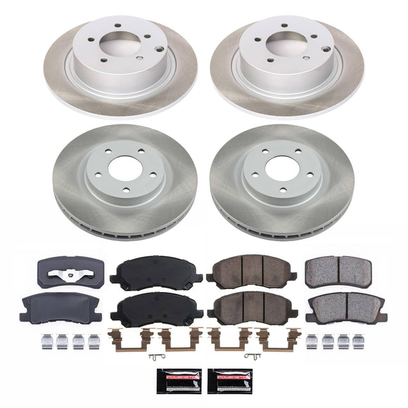 PowerStop Semi-Coated Rotor and Low-Dust Ceramic Brake Pad Kit