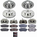 PowerStop OE Stock Replacement Low-Dust Ceramic Brake Pad, Rotor and Caliper Kit