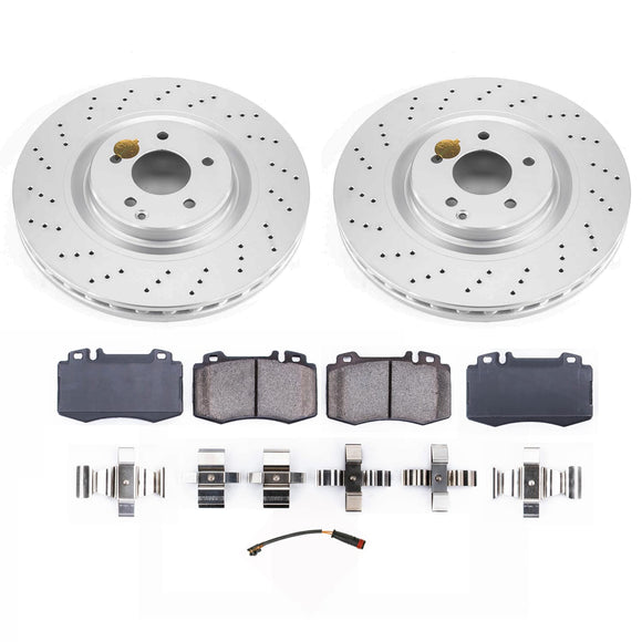 PowerStop OE Stock Replacement Low-Dust Ceramic Brake Pad and Rotor Kit