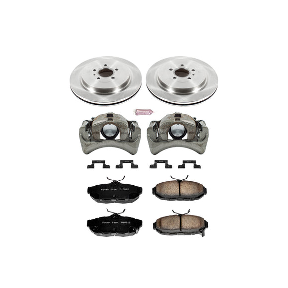PowerStop OE Stock Replacement Low-Dust Ceramic Brake Pad, Rotor and Caliper Kit