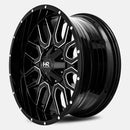 22x10 Hardrock Commander Gloss Black Milled 5x127/5x139.7 ET-25 wheel/rim