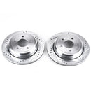 PowerStop Evolution Drilled Slotted Rotors Pair Rear For Mercury