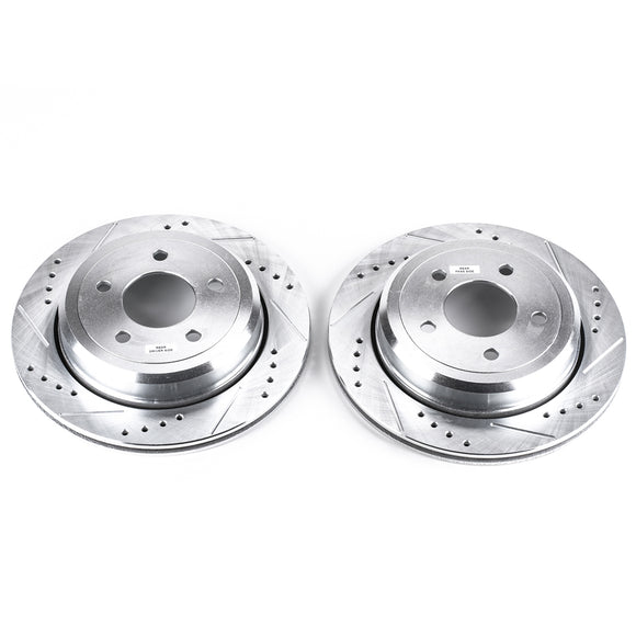 PowerStop Evolution Drilled Slotted Rotors Pair Rear For Mercury