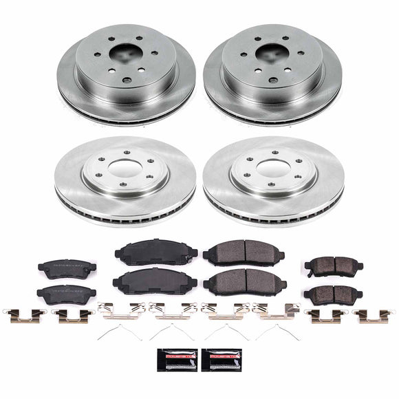 PowerStop OE Stock Replacement Low-Dust Ceramic Brake Pad and Rotor Kit