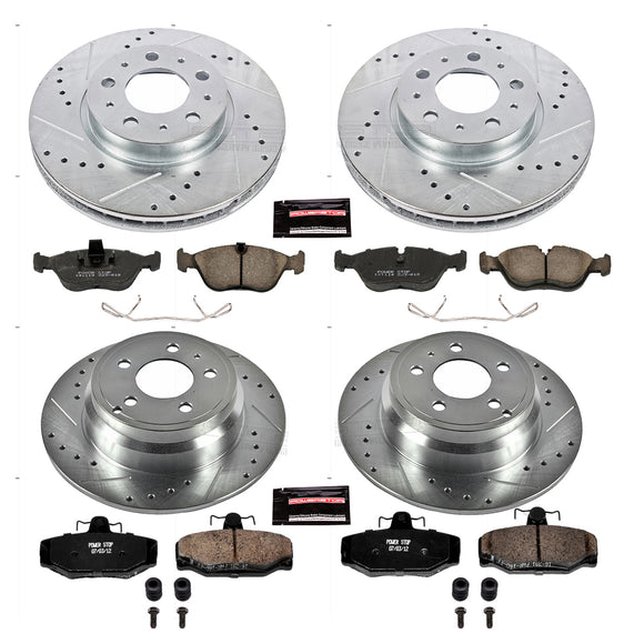 PowerStop Z23 Daily Driver Carbon-Fiber Ceramic Brake Pad and Drilled & Slotted