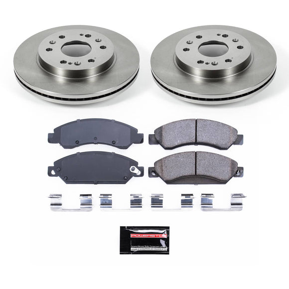 PowerStop OE Stock Replacement Low-Dust Ceramic Brake Pad and Rotor Kit