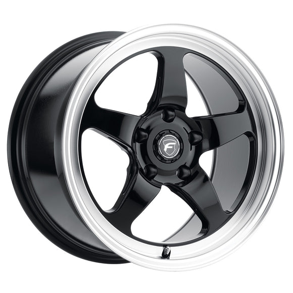 18x9 Forgestar D5 Drag Gloss Black Machined 5x114.3 5x4.5 ET35 Wheel Rim