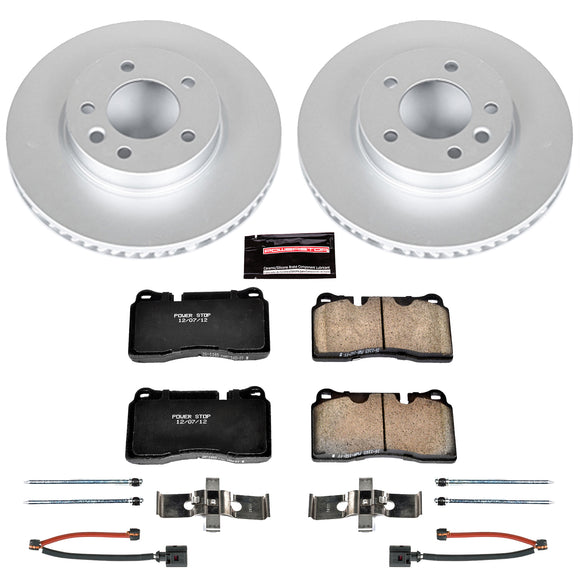 PowerStop Genuine Geomet Coated Rotor and Carbon-Fiber Ceramic Brake Pad Kit