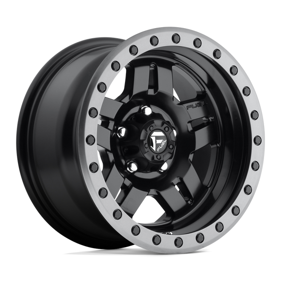 15X8 Fuel D557 Anza Matte Black Gun Metal Ring 5X114.3 ET-18 wheel/rim
