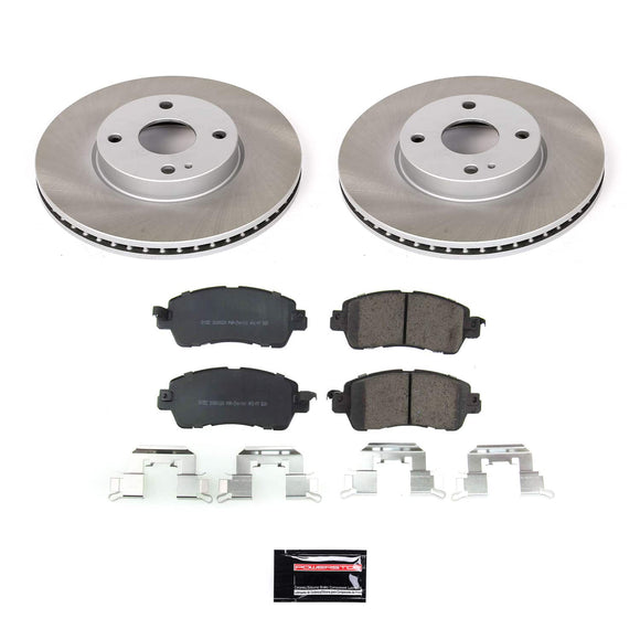 PowerStop Semi-Coated Rotor and Low-Dust Ceramic Brake Pad Kit