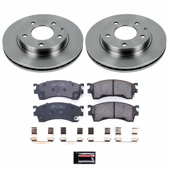 PowerStop OE Stock Replacement Low-Dust Ceramic Brake Pad and Rotor Kit