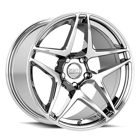 18x9.5 Kansei K15X Astro Chrome 5x120 ET35 CB72.56 Wheel
