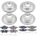 PowerStop Genuine Geomet Coated Rotor and Low-Dust Ceramic Brake Pad Kit