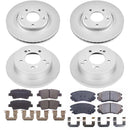 PowerStop Genuine Geomet Coated Rotor and Low-Dust Ceramic Brake Pad Kit