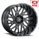24x12 Vision 404 Gloss Black Milled Spoke 8x170 ET-51 wheel/rim