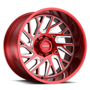 22X12 Tuff T4B Candy Red W/ Milled Spoke 8X165.1 ET-45 wheel/rim